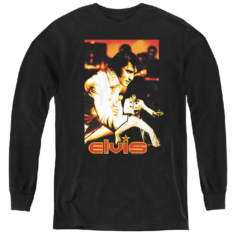 Limited Time Elvis Presley Kids Long Sleeve Shirt Moves Black Tee