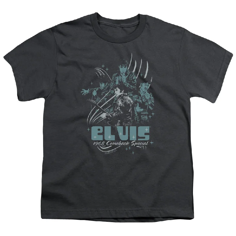 Buy Now Elvis Presley Kids T-Shirt 1968 Comeback Special Charcoal Tee