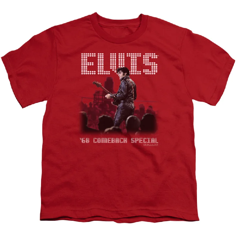 Massive Deals Elvis Presley Kids T-Shirt 68 Comeback Special Red Tee
