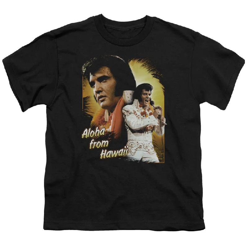 Crazy Savings Elvis Presley Kids T-Shirt Aloha from Hawaii Black Tee