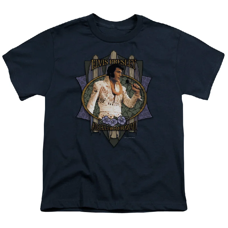 Extra Savings Elvis Presley Kids T-Shirt Aloha From Hawaii Navy Tee