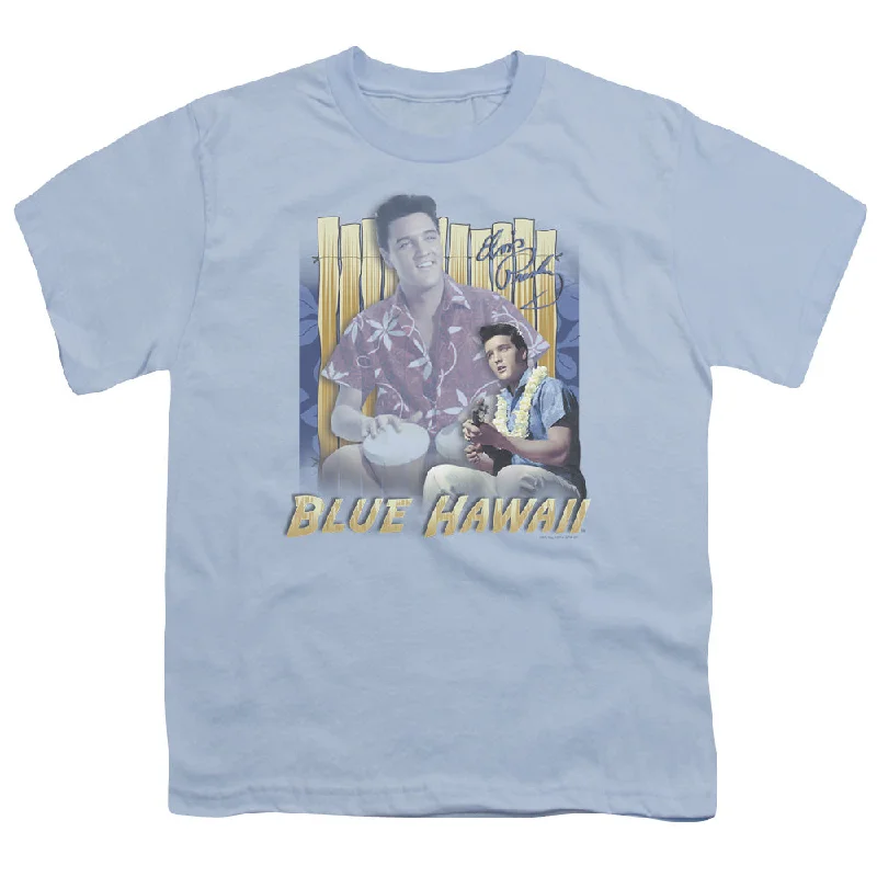 YEAR-End Clearance Elvis Presley Kids T-Shirt Blue Hawaii Carolina Blue Tee