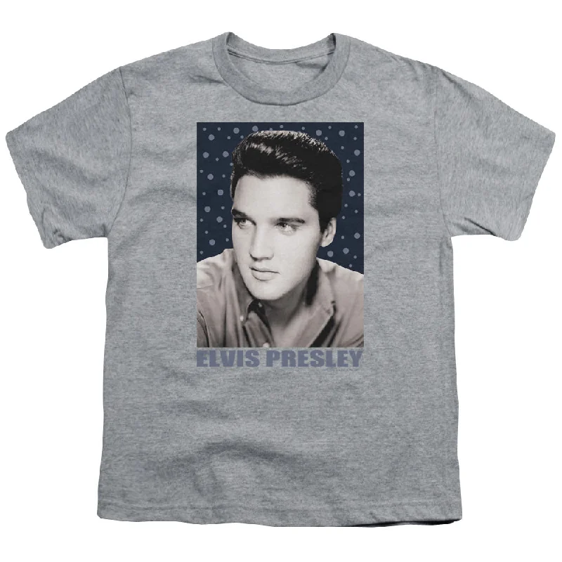 TIME-Limited Offer Elvis Presley Kids T-Shirt Bubbles Portrait Athletic Heather Tee