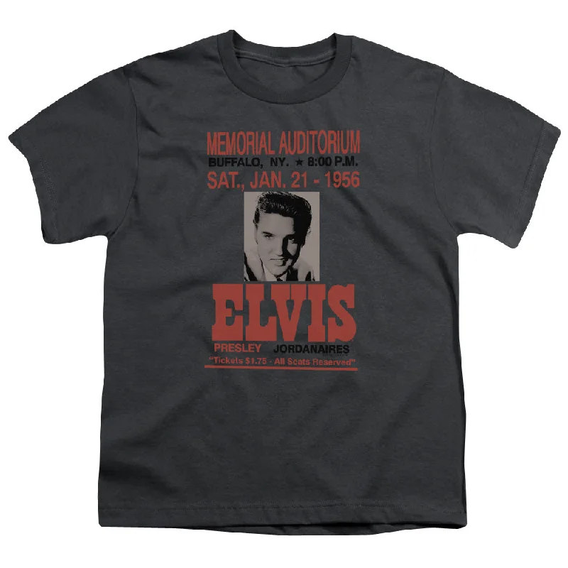Price Fest Elvis Presley Kids T-Shirt Buffalo 1956 Charcoal Tee