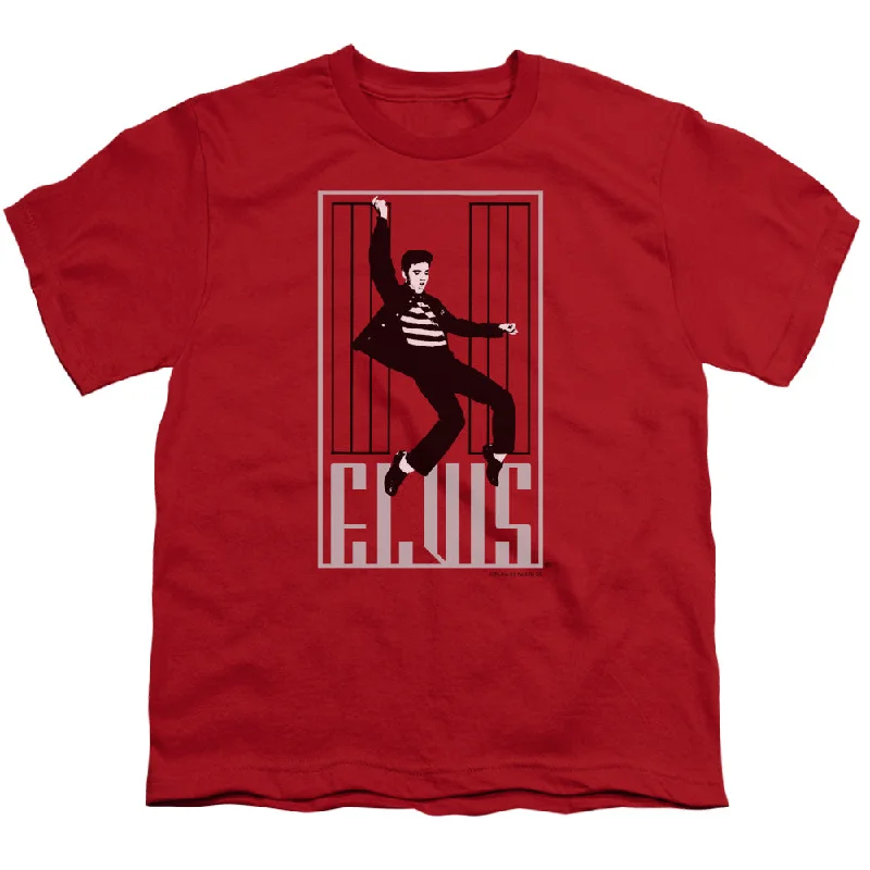Can't Miss Elvis Presley Kids T-Shirt Dancing Jailhouse Rock Red Tee