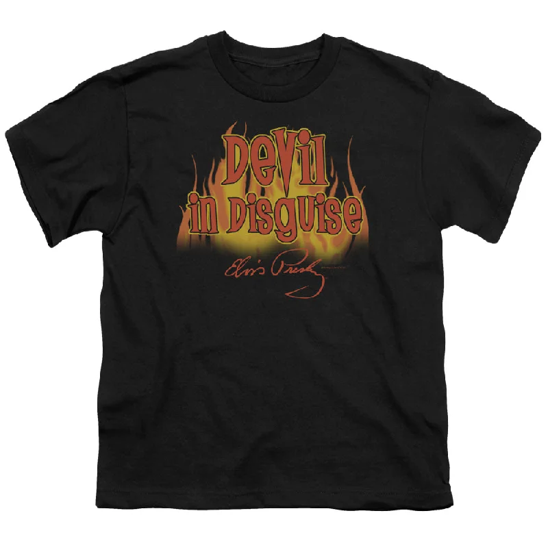 Limited Availability Elvis Presley Kids T-Shirt Devil in Disguise Black Tee
