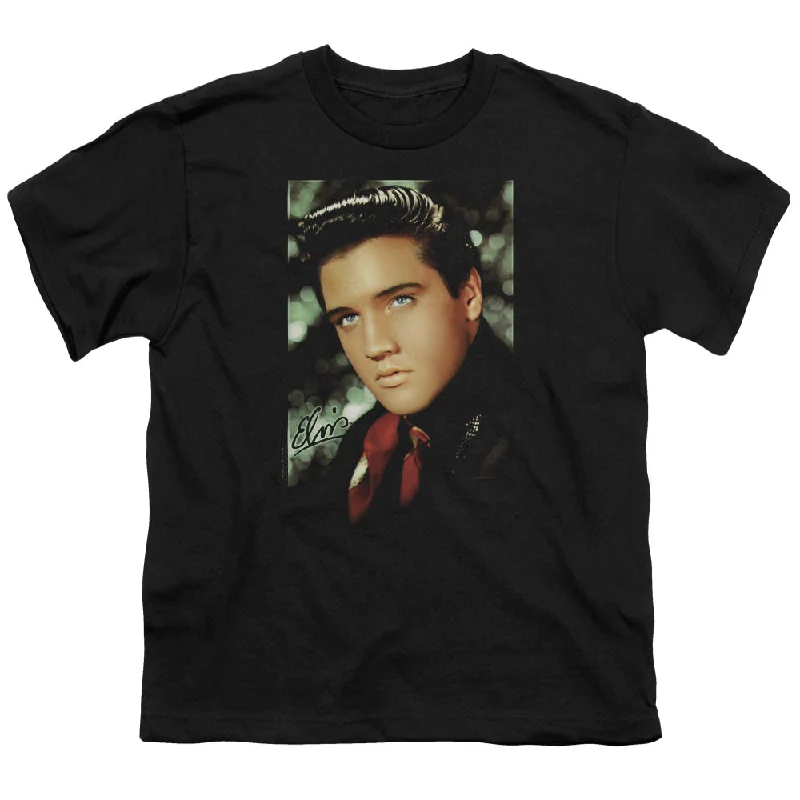 Last Chance Elvis Presley Kids T-Shirt Dreamy Portrait Black Tee
