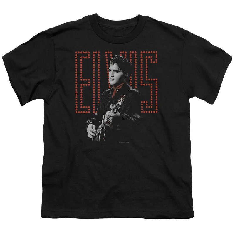 Instant Discount Elvis Presley Kids T-Shirt Guitar Man Black Tee