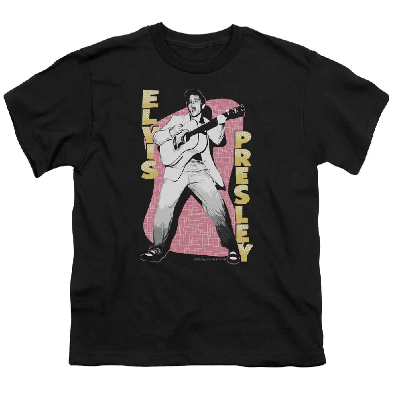 Super Bargain Elvis Presley Kids T-Shirt In The Moment Black Tee