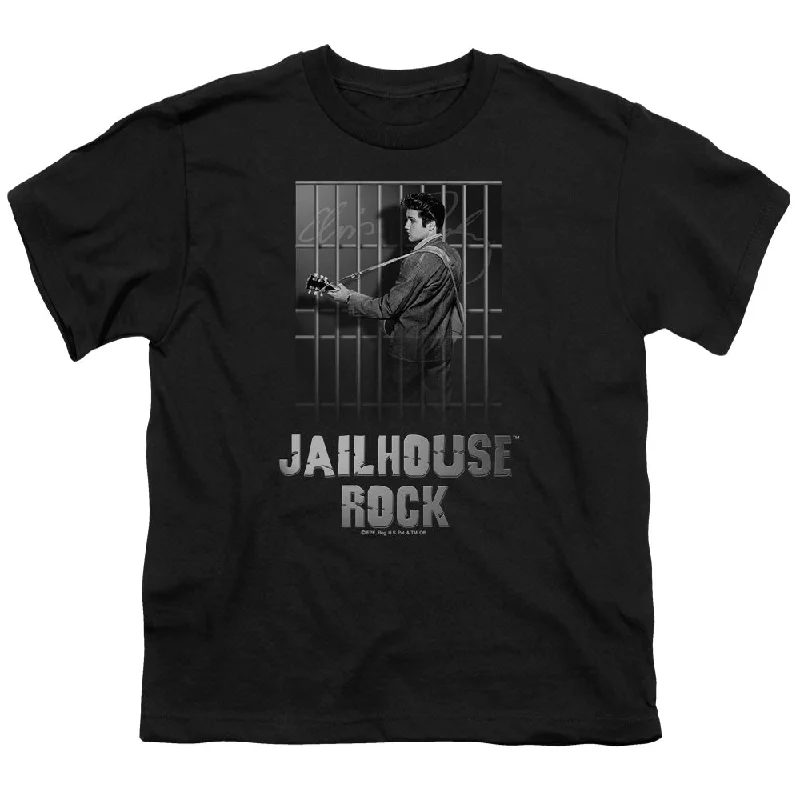 Massive Deals Elvis Presley Kids T-Shirt Jailhouse Rock Black Tee