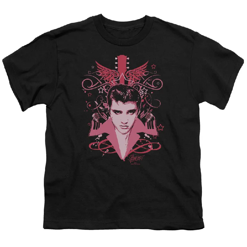 Exclusive Online Offer Elvis Presley Kids T-Shirt Memory Wings Black Tee