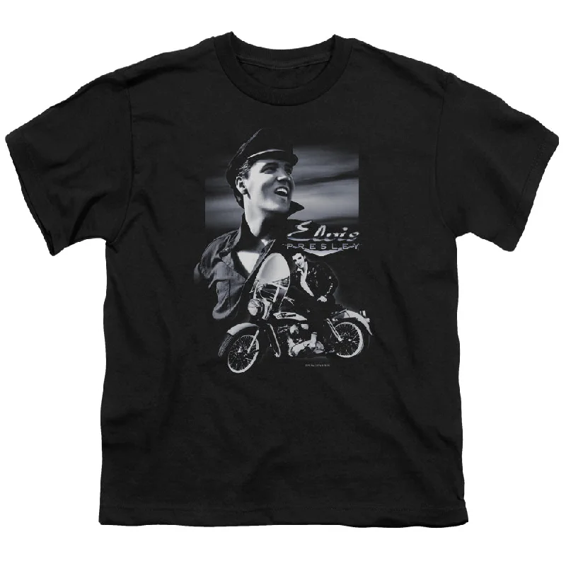 Unbeatable Prices Elvis Presley Kids T-Shirt Motorcycle Black Tee