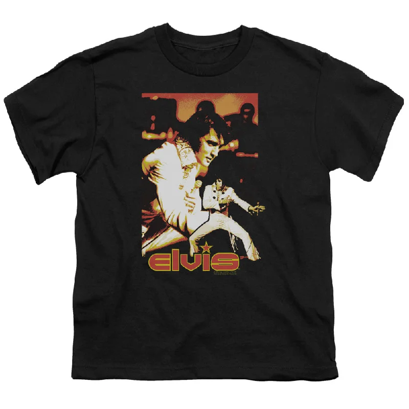 Incredible Offers Elvis Presley Kids T-Shirt Moves Black Tee
