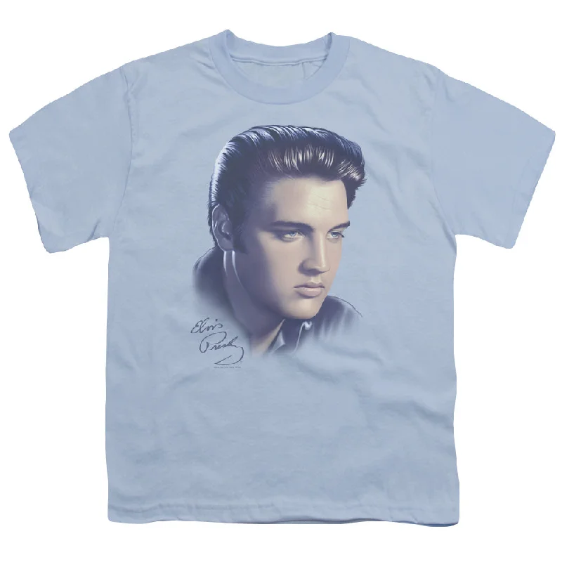 Get It Before It’s Gone Elvis Presley Kids T-Shirt Portrait Light Blue Tee