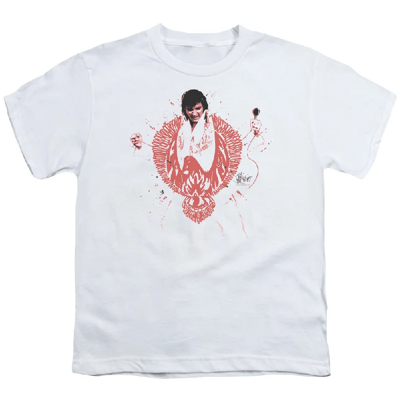 Value Deals Elvis Presley Kids T-Shirt Red Phoenix Suit White Tee