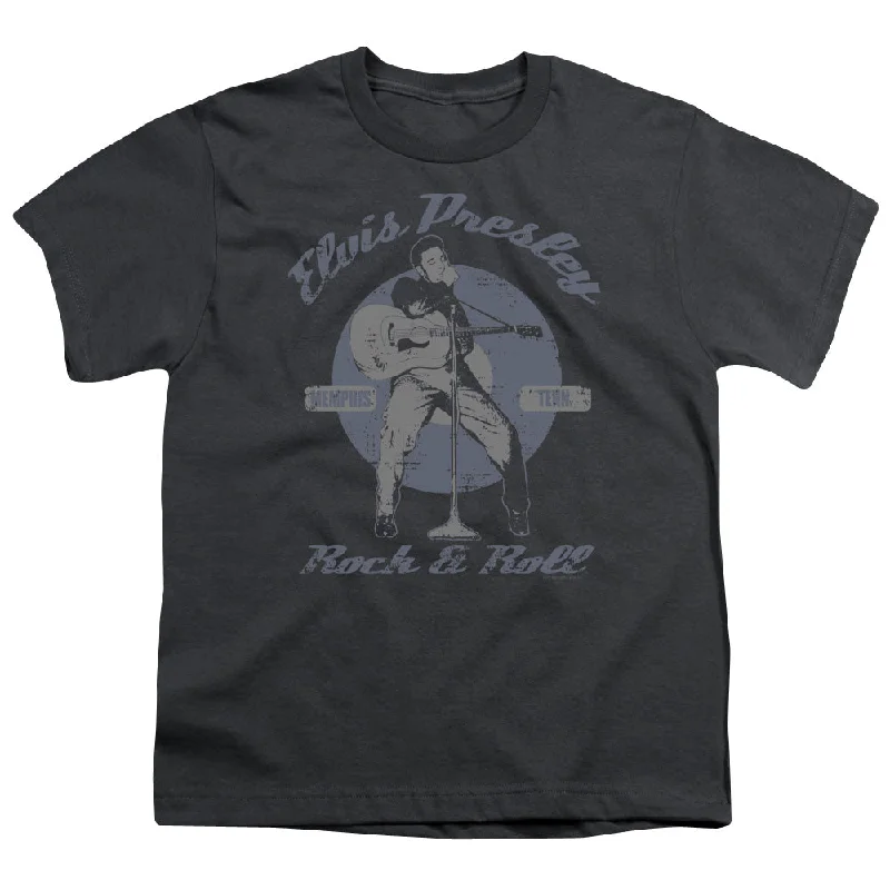 Flash Sale Elvis Presley Kids T-Shirt Rock and Roll Charcoal Tee