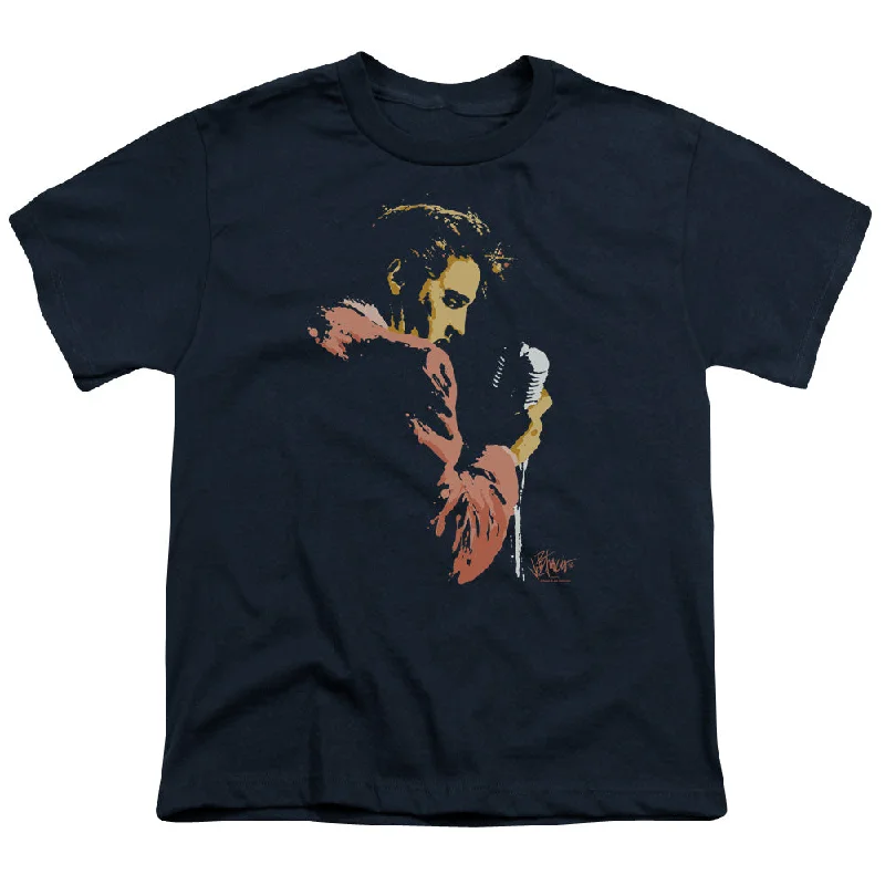 Huge Savings Elvis Presley Kids T-Shirt Singing Navy Tee