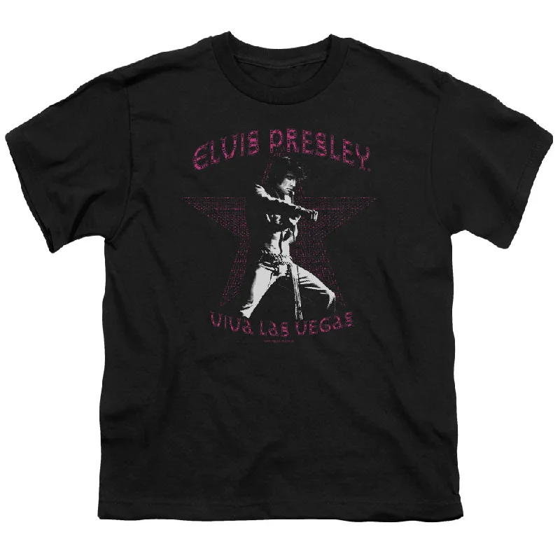Deal Zone Elvis Presley Kids T-Shirt Star Viva Las Vegas Black Tee