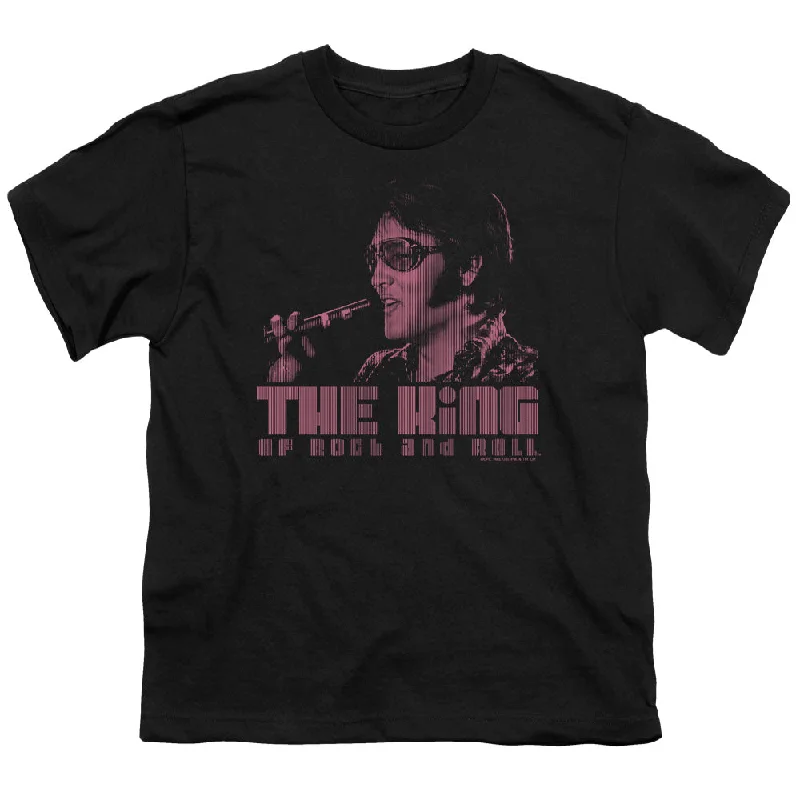 Special Discount Elvis Presley Kids T-Shirt The King Black Tee
