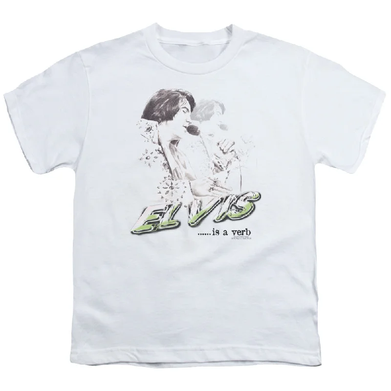 Savings Galore Elvis Presley Kids T-Shirt Verb White Tee