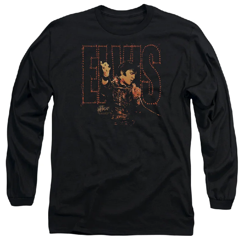 Factory Direct Sale Elvis Presley Long Sleeve T-Shirt Take My Hand Black Tee