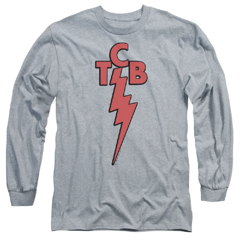 Great Deals Elvis Presley Long Sleeve T-Shirt TCB Athletic Heather Tee