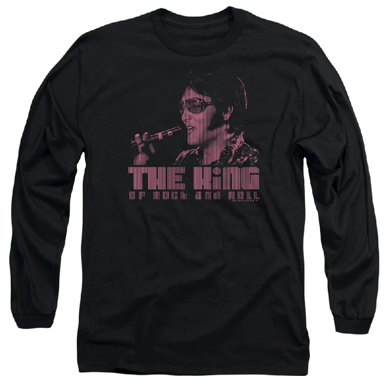 Unmissable Offer Elvis Presley Long Sleeve T-Shirt The King Black Tee