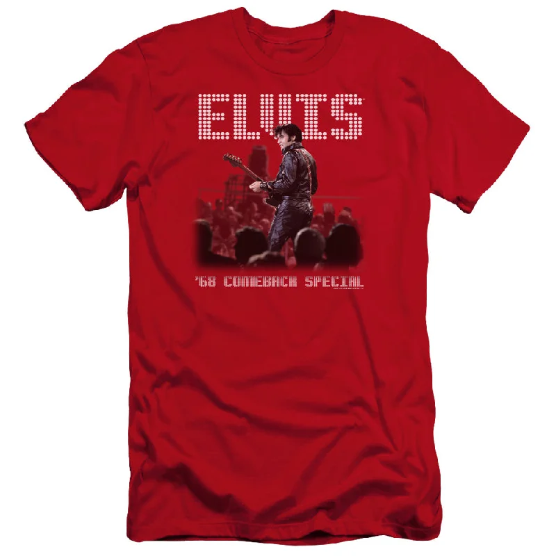Final Markdown Elvis Presley Premium Canvas T-Shirt 68 Comeback Special Red Tee