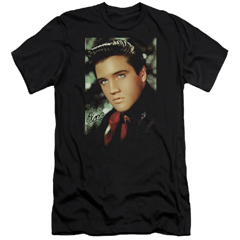 The Best Prices Elvis Presley Premium Canvas T-Shirt Dreamy Portrait Black Tee