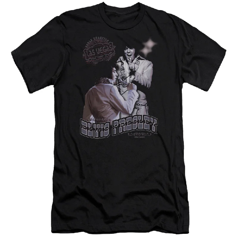 Discount Days Elvis Presley Premium Canvas T-Shirt Las Vegas Black Tee