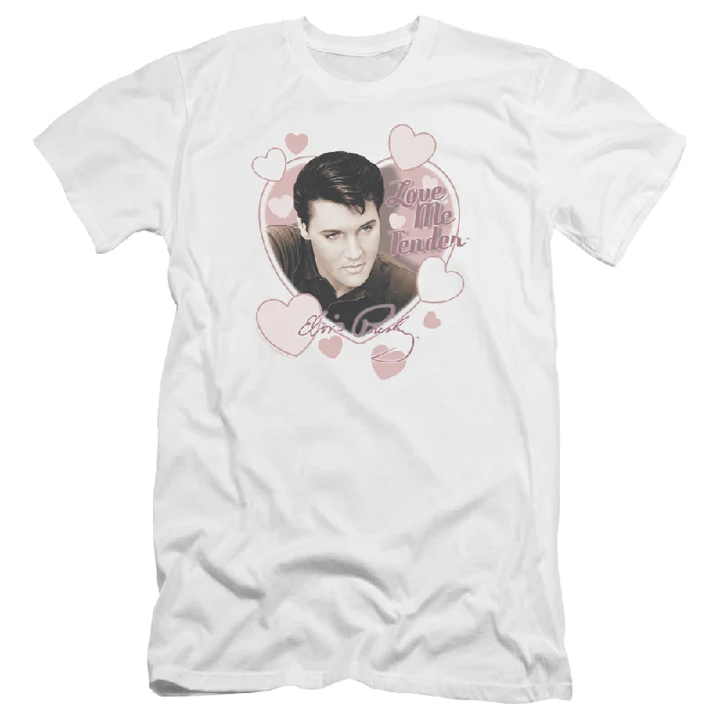 While Supplies Last Elvis Presley Premium Canvas T-Shirt Love Me Tender White Tee