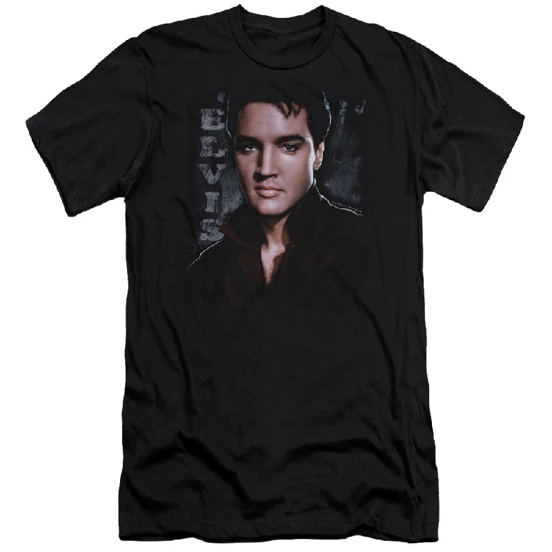 Big Discounts Elvis Presley Premium Canvas T-Shirt Serious Pose Black Tee