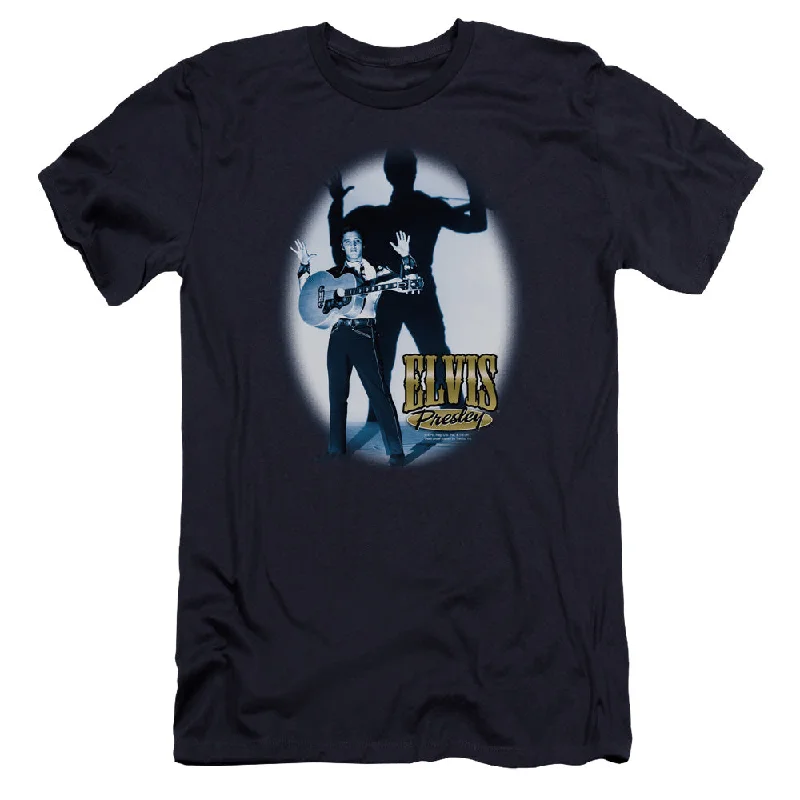 Midnight Sale Elvis Presley Premium Canvas T-Shirt Shadow Navy Tee