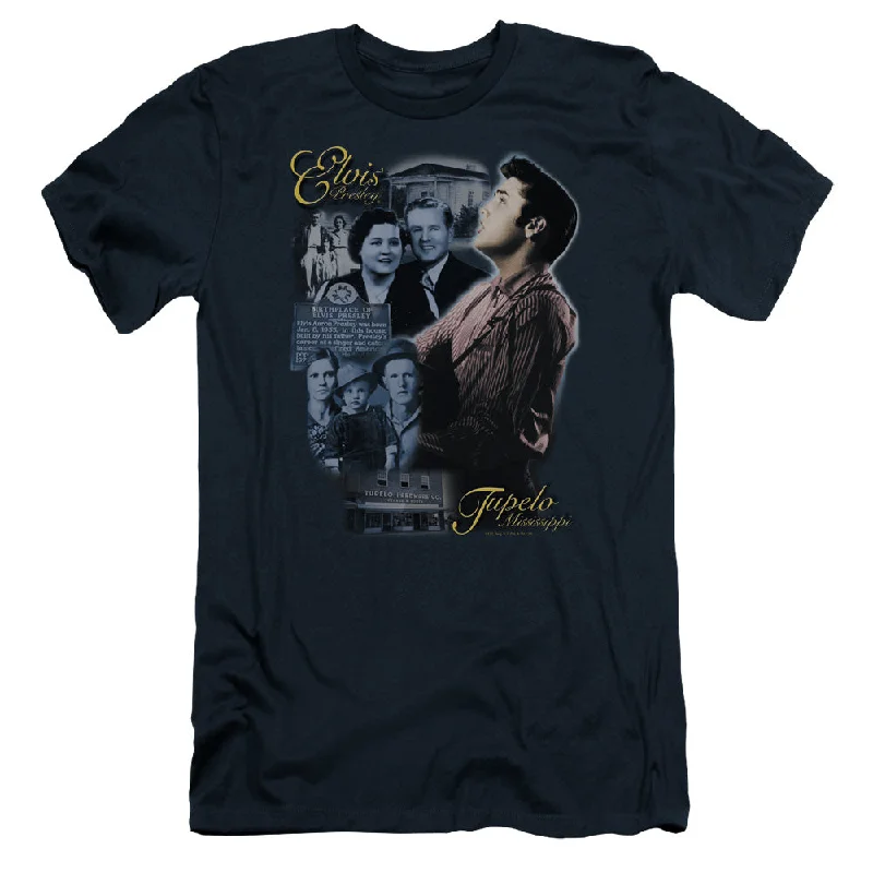 Extra Savings Elvis Presley Slim Fit T-Shirt Collage Navy Tee