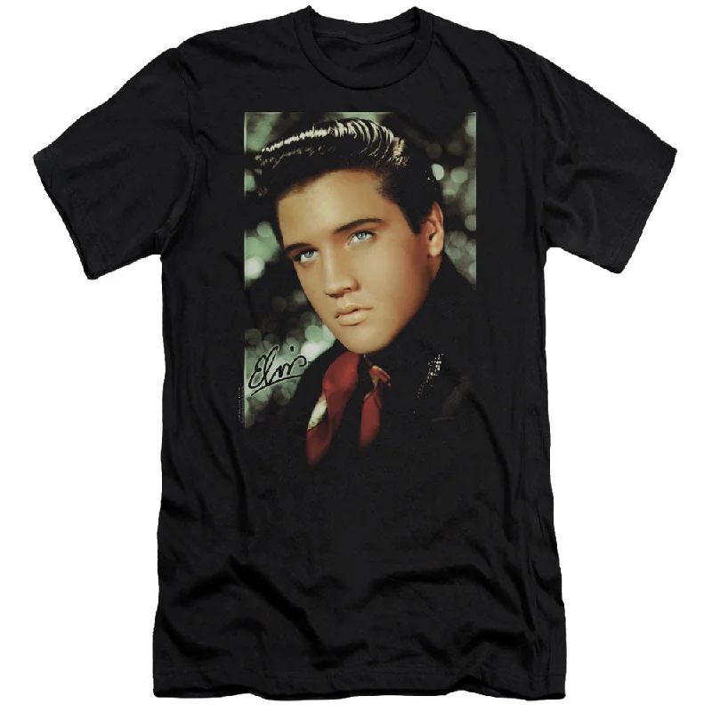 Value Deals Elvis Presley Slim Fit T-Shirt Dreamy Portrait Black Tee
