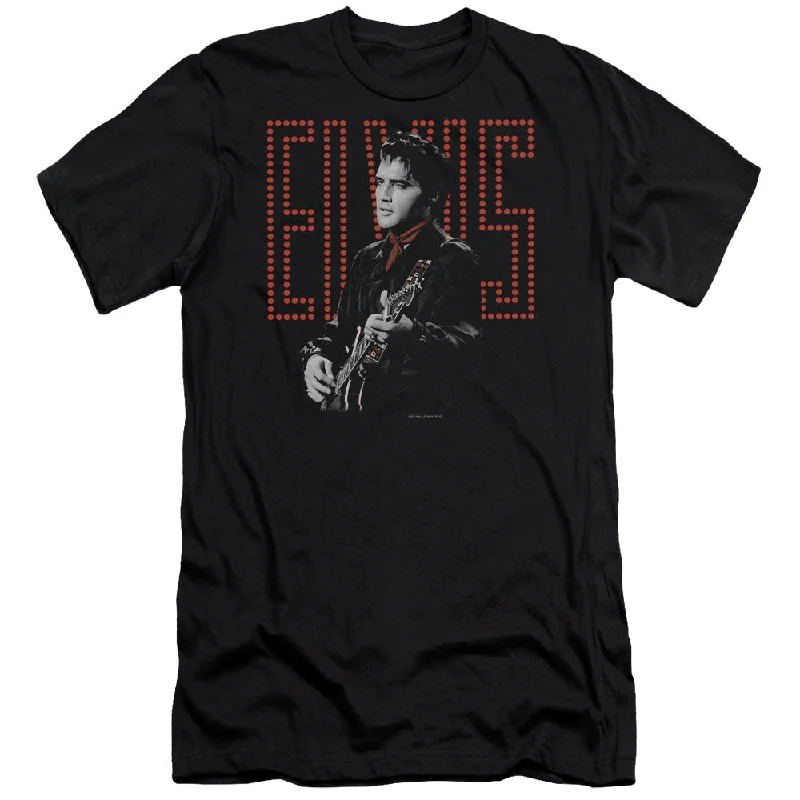 Today's Special Elvis Presley Slim Fit T-Shirt Guitar Man Black Tee
