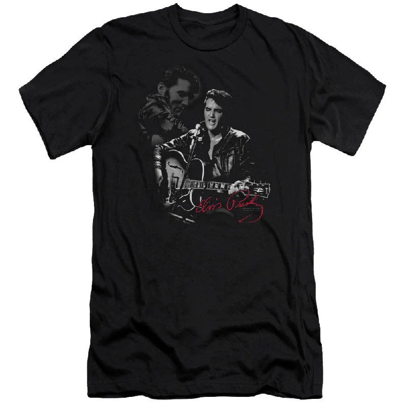 Fantastic Offers Elvis Presley Slim Fit T-Shirt Performance Black Tee