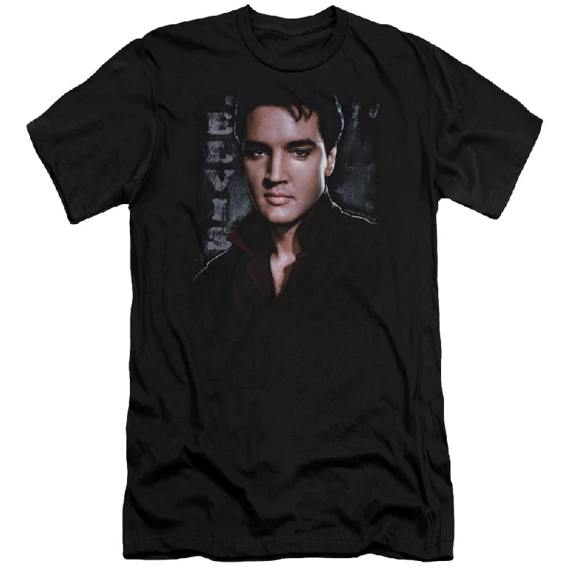 Price Break Elvis Presley Slim Fit T-Shirt Serious Pose Black Tee