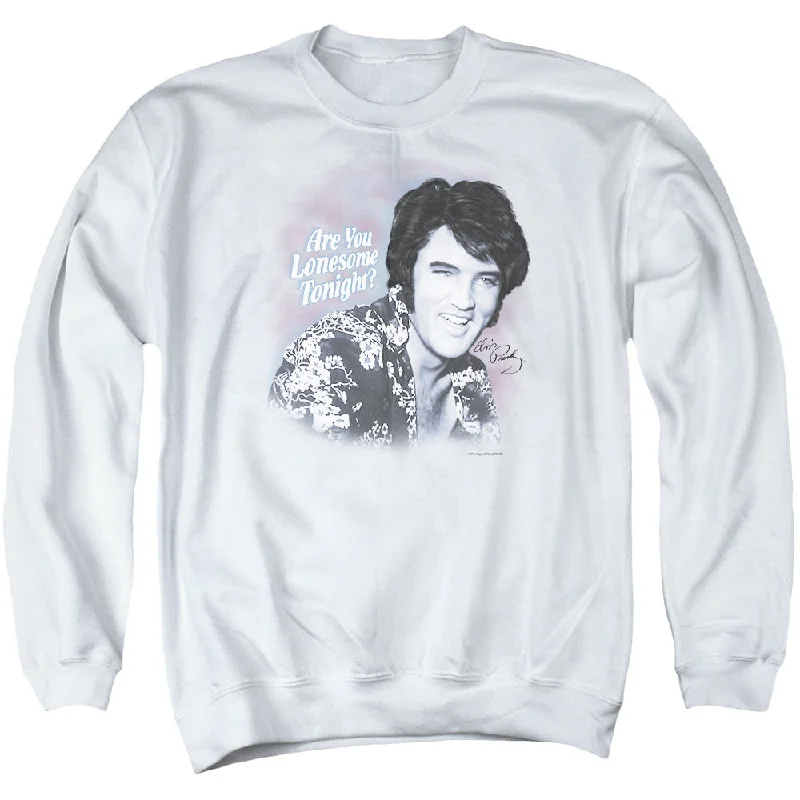 Exclusive Access Elvis Presley Sweatshirt Are You Lonesome Tonight White Pullover