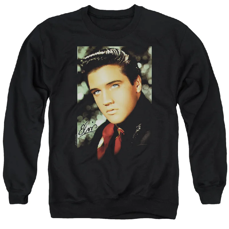 Act Fast Elvis Presley Sweatshirt Dreamy Portrait Black Pullover