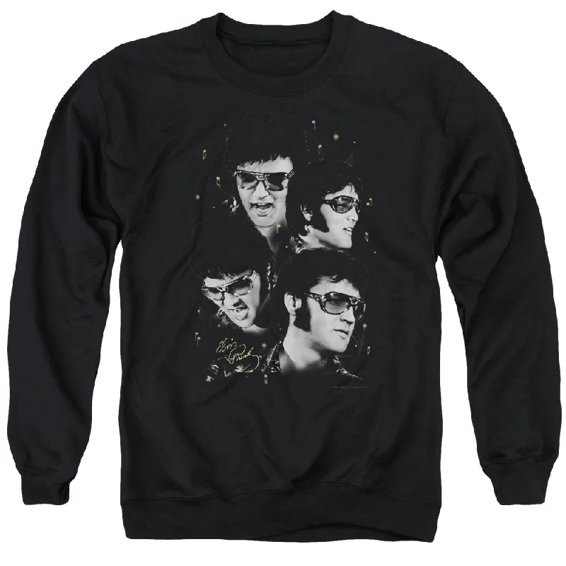 Limited Stock Elvis Presley Sweatshirt Faces Black Pullover