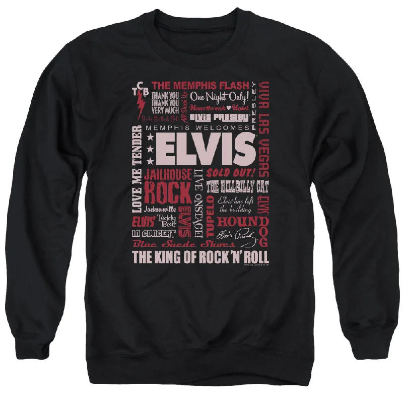 Can't Miss Elvis Presley Sweatshirt Flashback Black Pullover
