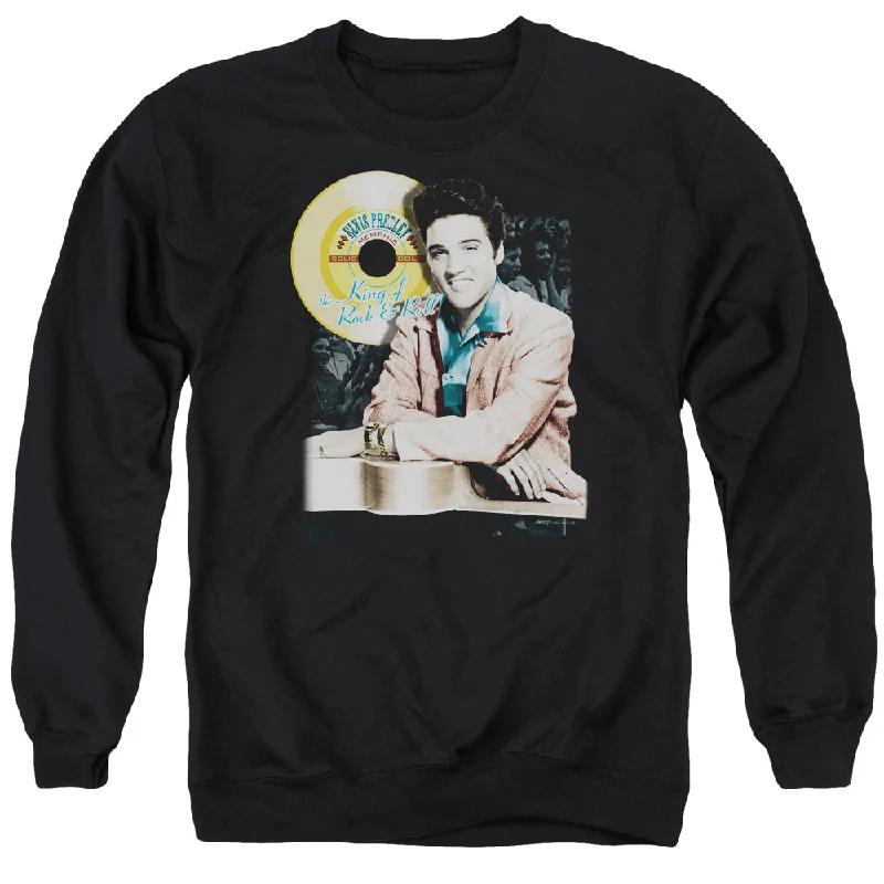 TIME-Limited Offer Elvis Presley Sweatshirt Golden Records Black Pullover