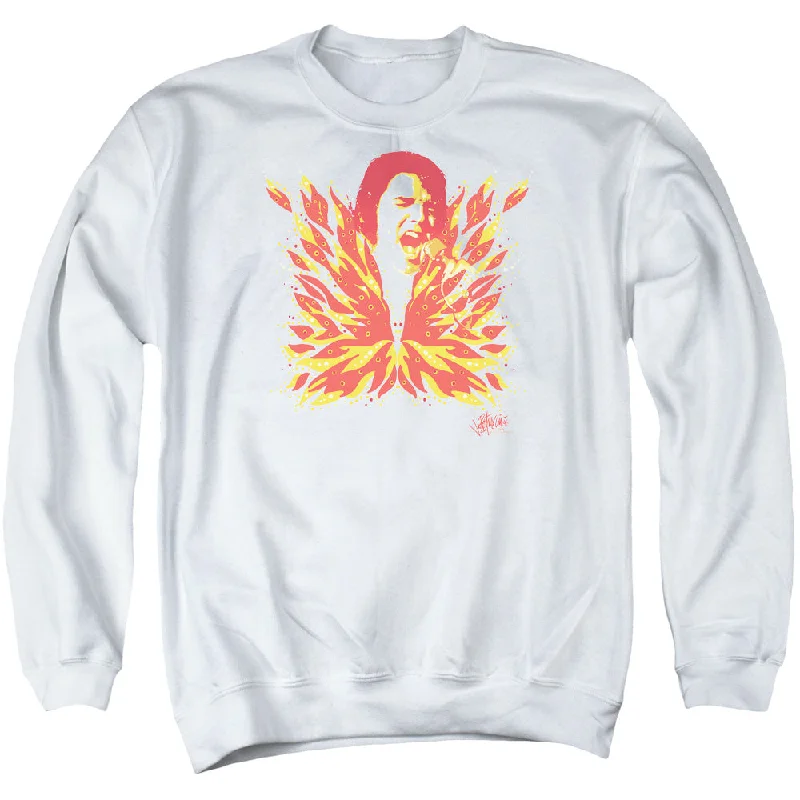 Best Bargains Elvis Presley Sweatshirt His Latest Flame White Pullover