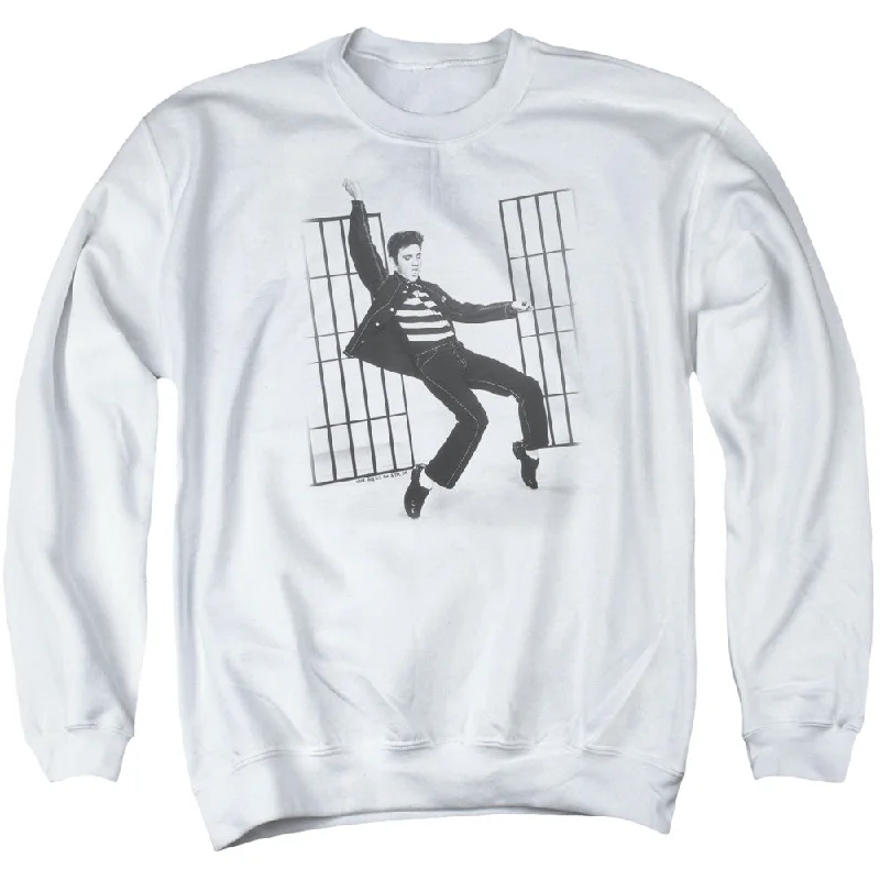 Deal of the Day Elvis Presley Sweatshirt Jailhouse Rock White Pullover