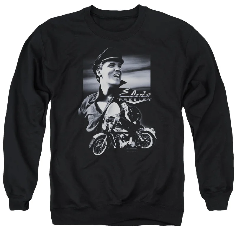 Take Advantage Elvis Presley Sweatshirt Motorcycle Black Pullover