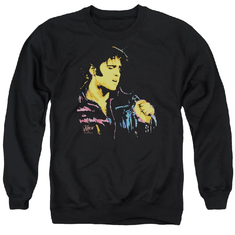 Bargain Prices Elvis Presley Sweatshirt Neon Portrait Black Pullover