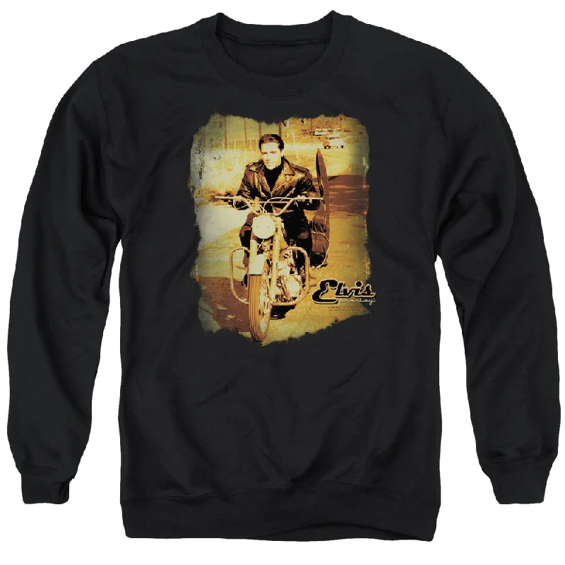 Super Sale Elvis Presley Sweatshirt On The Road Black Pullover