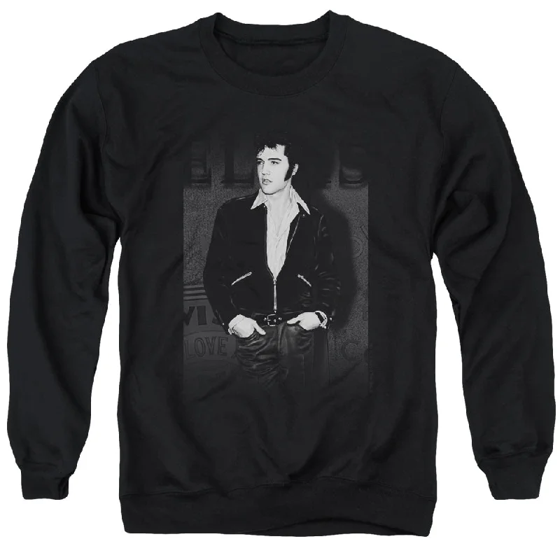 Extra Discounts Elvis Presley Sweatshirt Posing Black Pullover