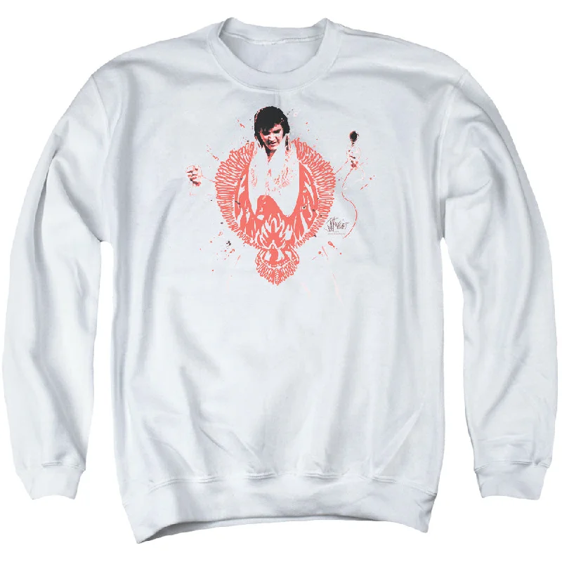 Sale Event Elvis Presley Sweatshirt Red Phoenix Suit White Pullover